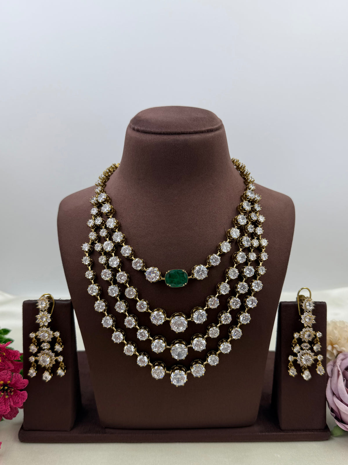 Isha Inspired Premium CZ Layer Necklace