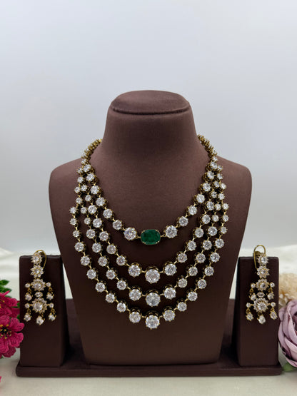 Isha Inspired Premium CZ Layer Necklace