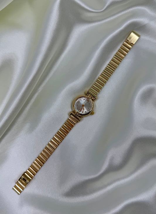 Tanvi Gold Stainless Steel Watch (Adjustable)