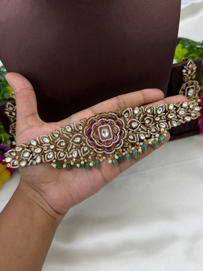 Saanvi Rose Victorian Choker Necklace Set