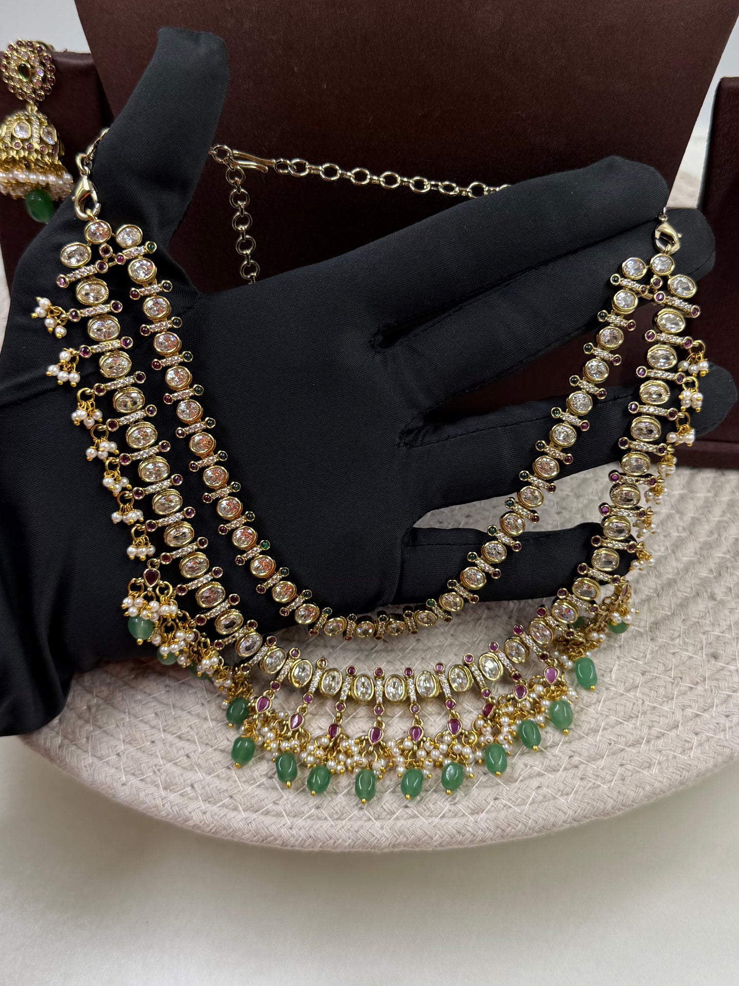 Shubhangi Victorian Premium Double Layer Necklace