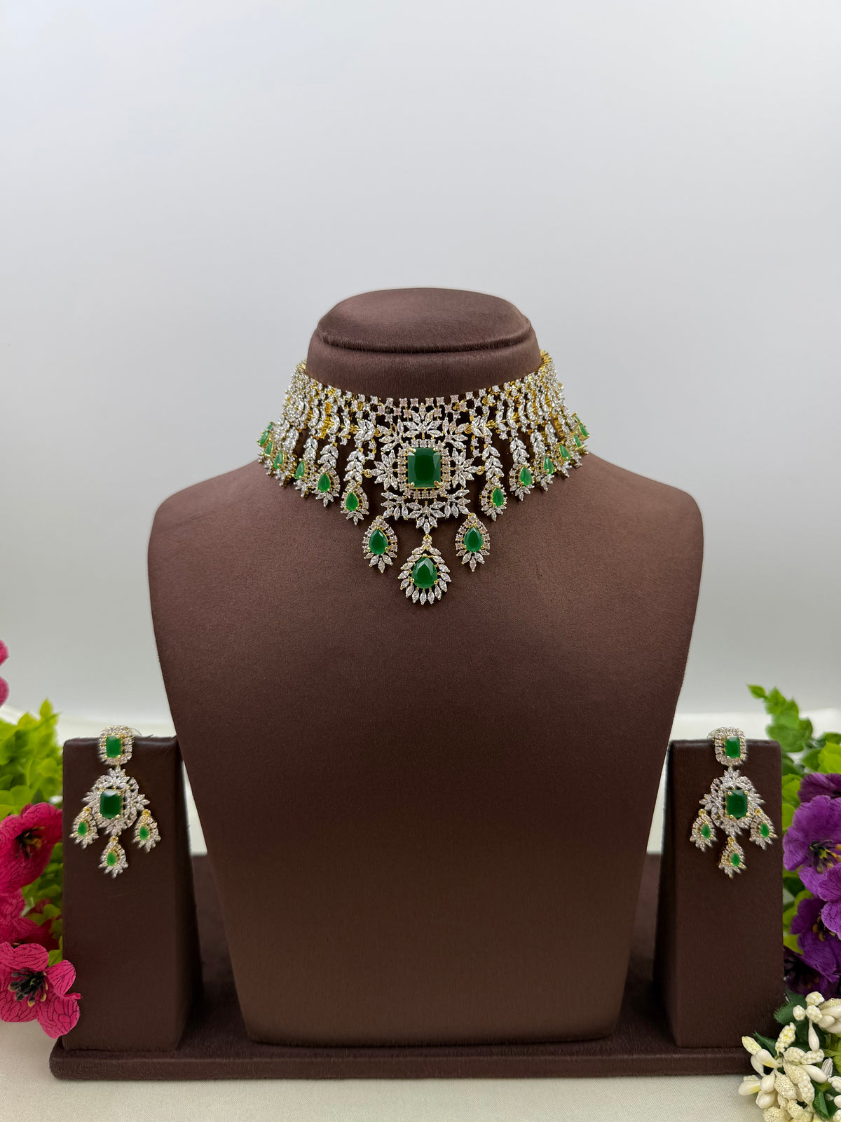 Maya American Diamond Two Tone Choke Necklace