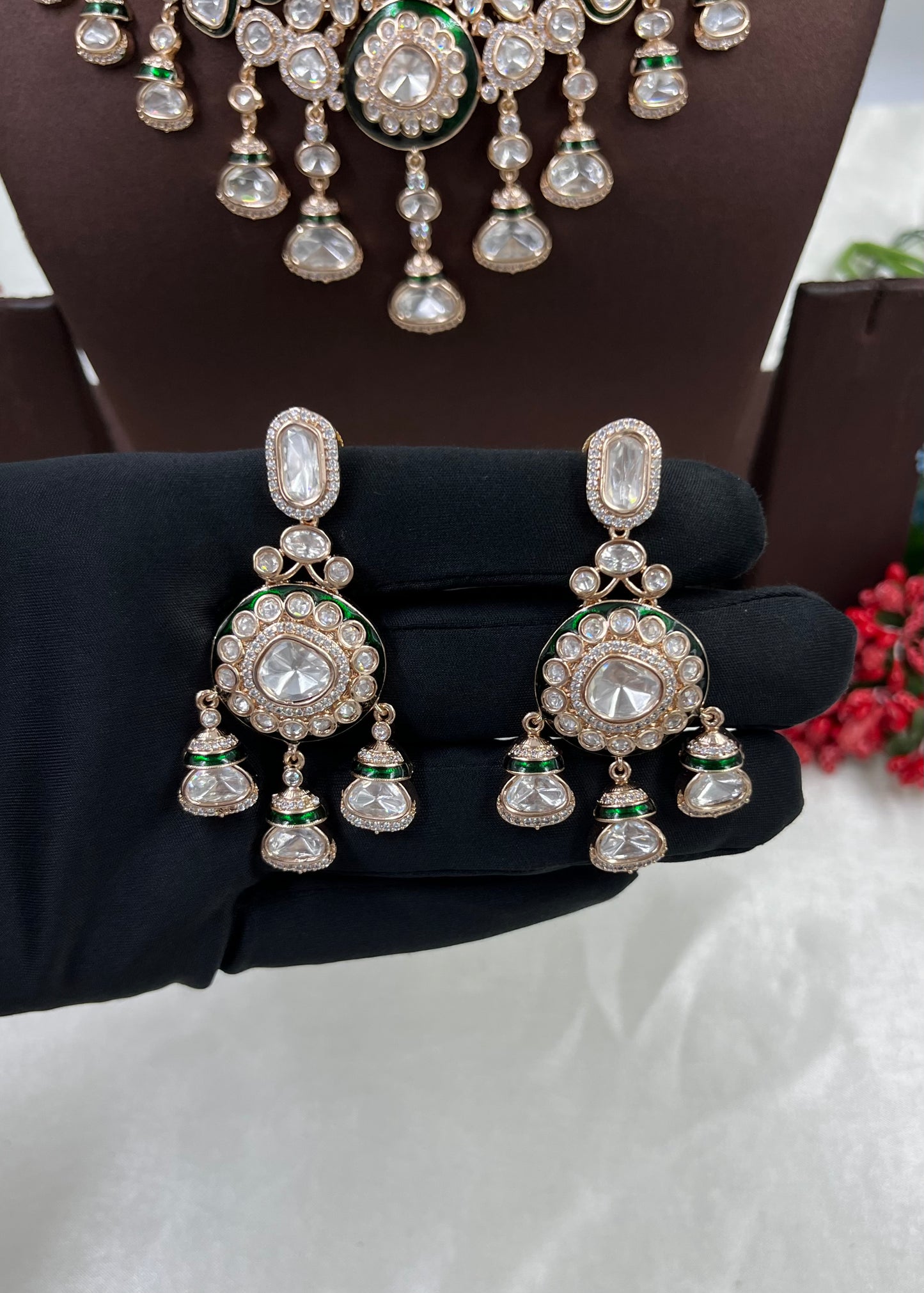 Rosina Combo Moissanite Kundan Necklace