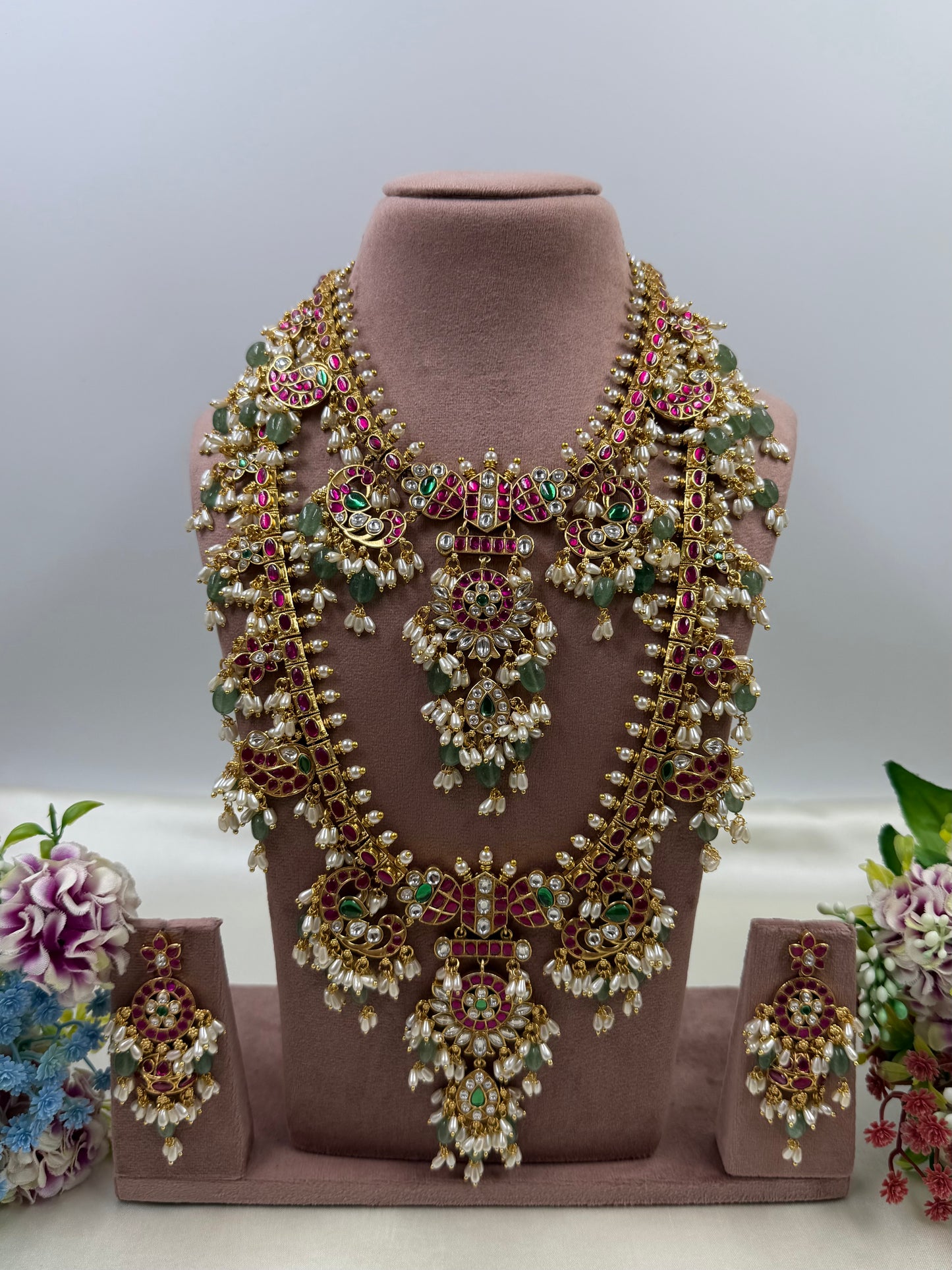 Prabha Jadau Kundan Combo Set
