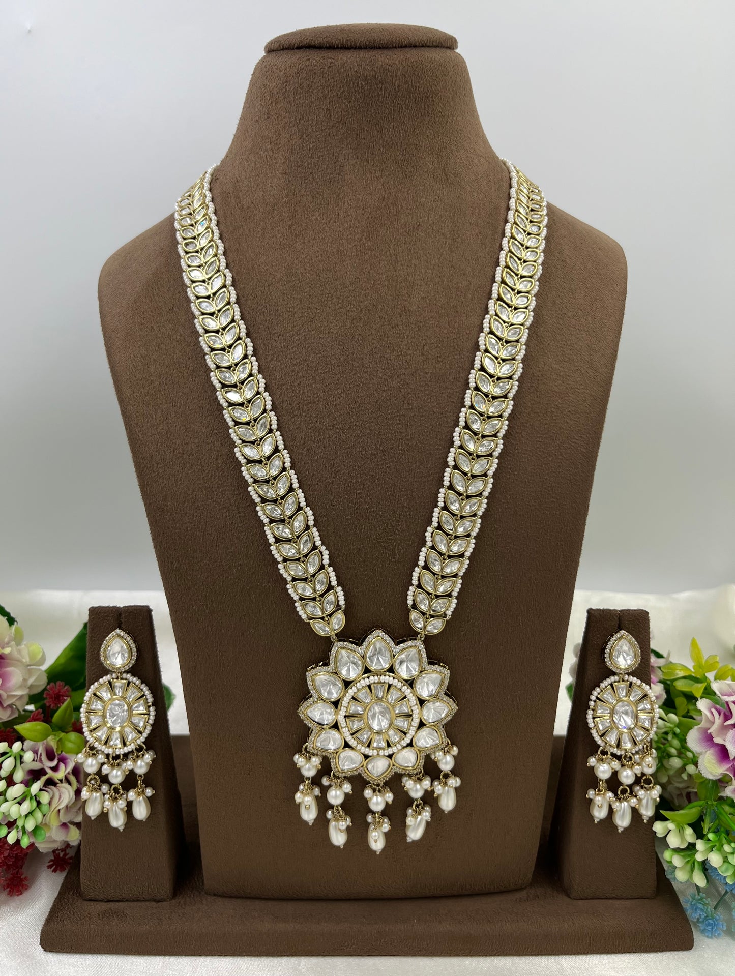 Meenakshi Premium Moissanite Kundan Necklace