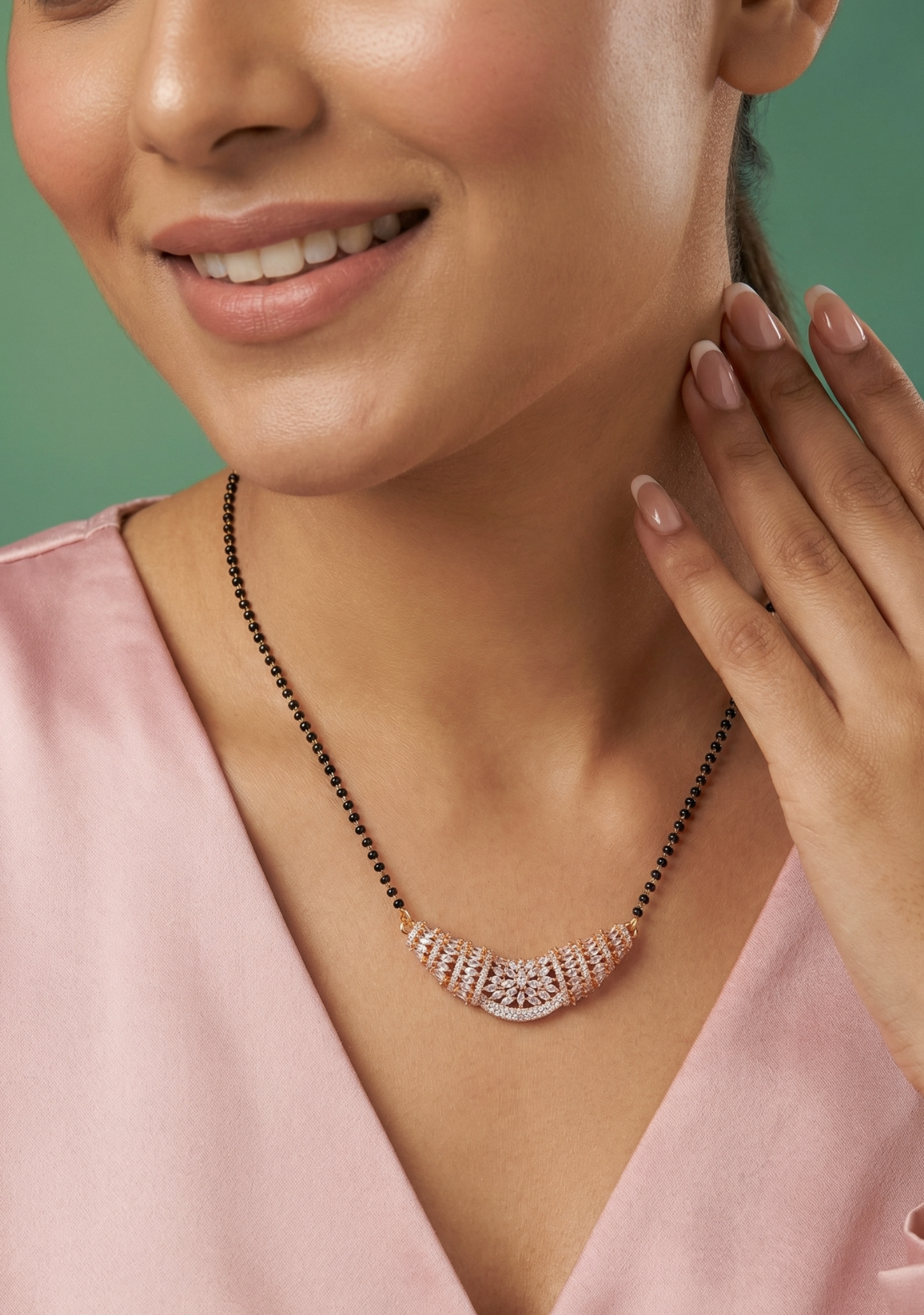 Royal Curved Rose Gold Mangalsutra