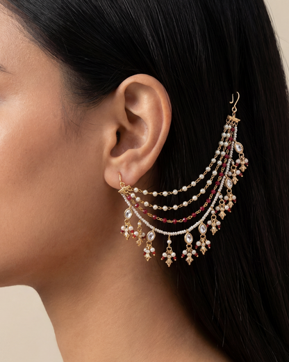 Mithali Moissanite Earchain