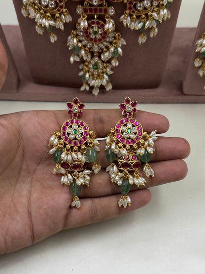 Prabha Jadau Kundan Combo Set