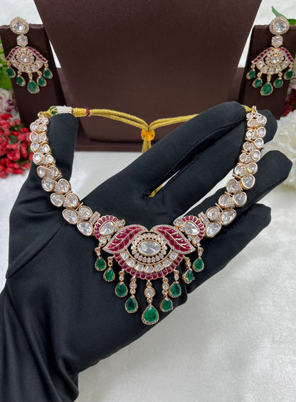 Deepti Moissanite Necklace Set