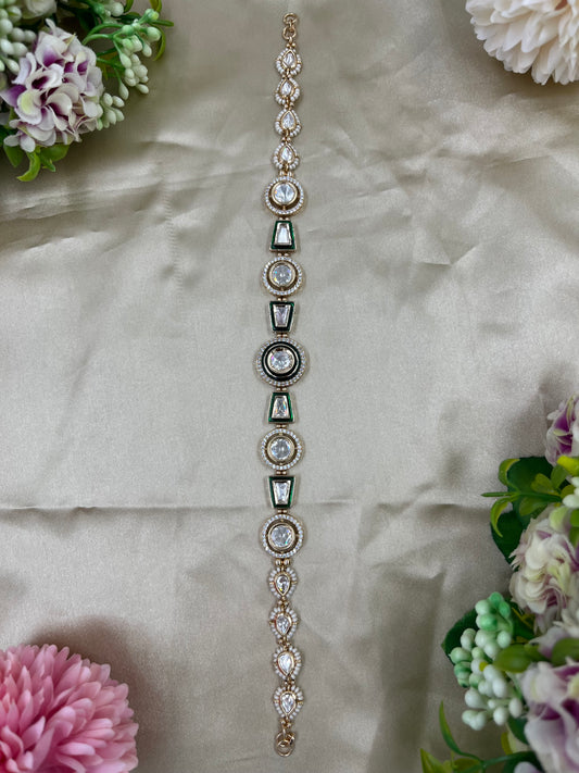 Anmol Moissanite Kundan Sheesh Patti