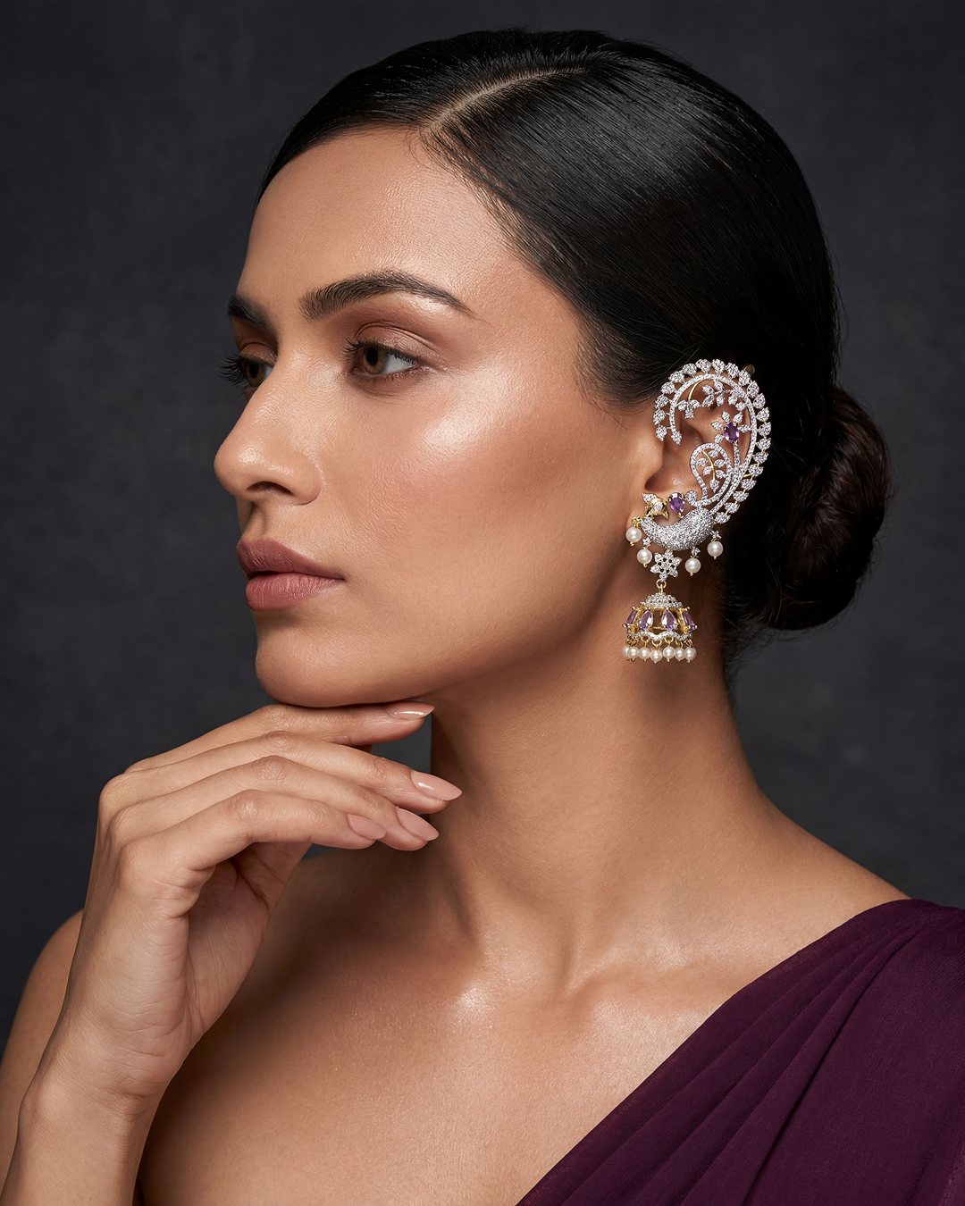Nisha American Diamond Earcuff