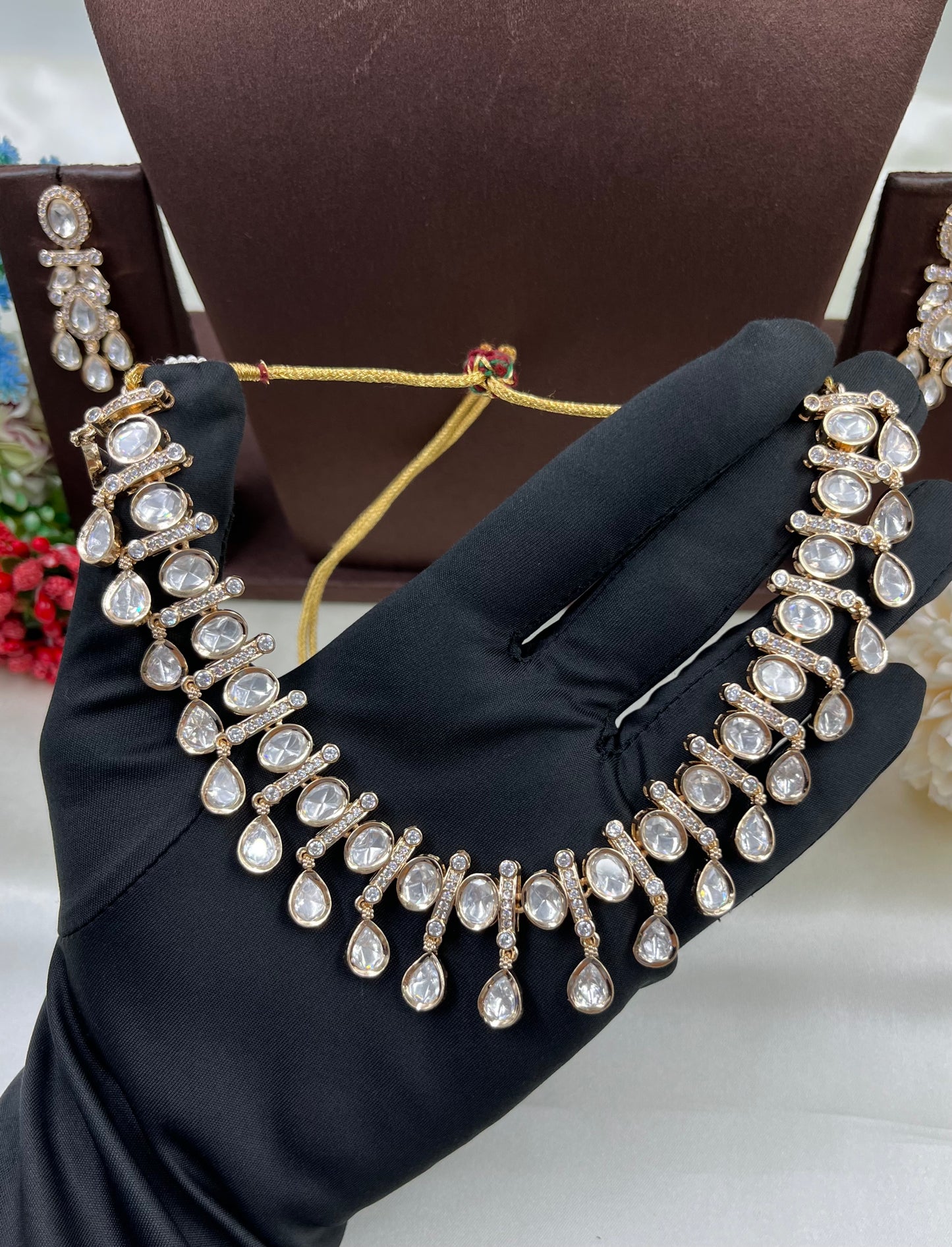 Ria Moissanite Drops Necklace