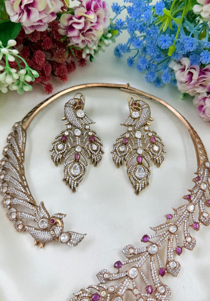 Ayushi Jaipuri Kundan Hasli Set