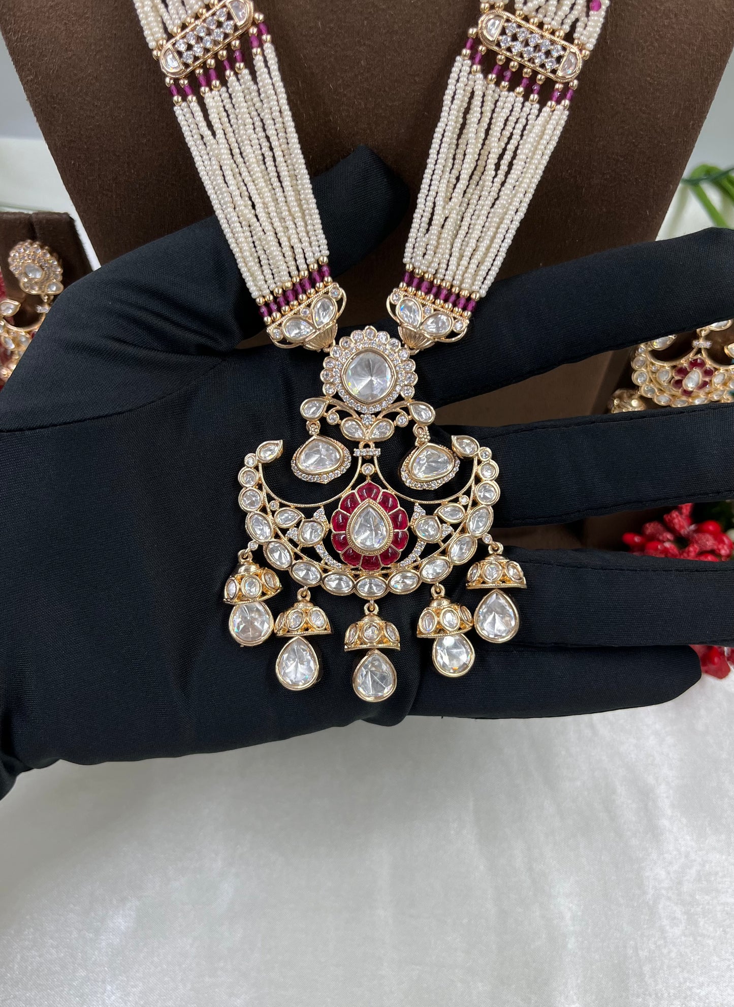 Sia Moissanite Kundan Long Necklace