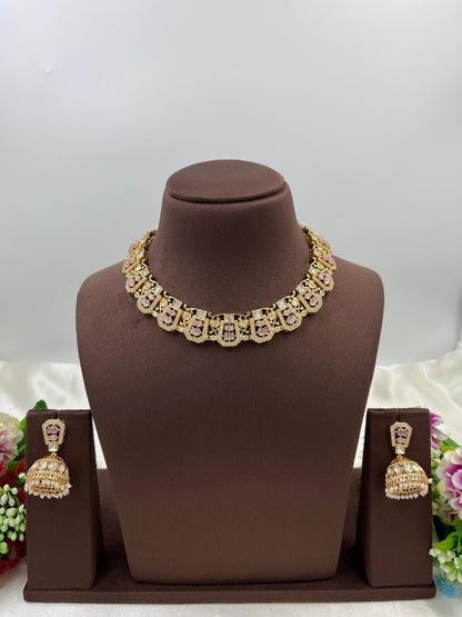 Najaaket Premium Moissanite Kundan Necklace