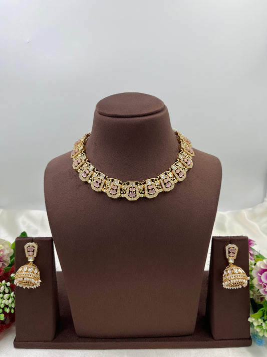 Najaaket Premium Moissanite Kundan Necklace