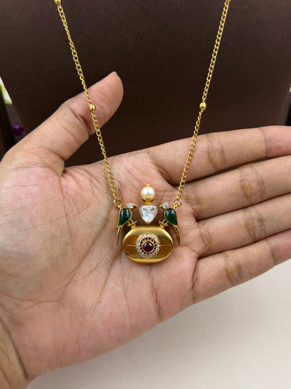 Reema Heritage Semi Long Chain Pendant Set