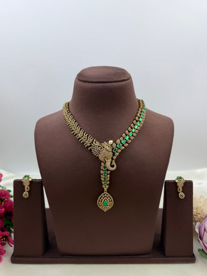 Bharti Victorian Elephant Design Necklace Set
