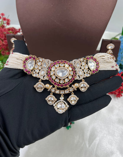 Myra Moissanite Kundan Choker