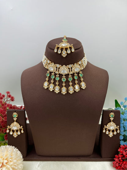 Ethereal Moissanite Kundan Choker