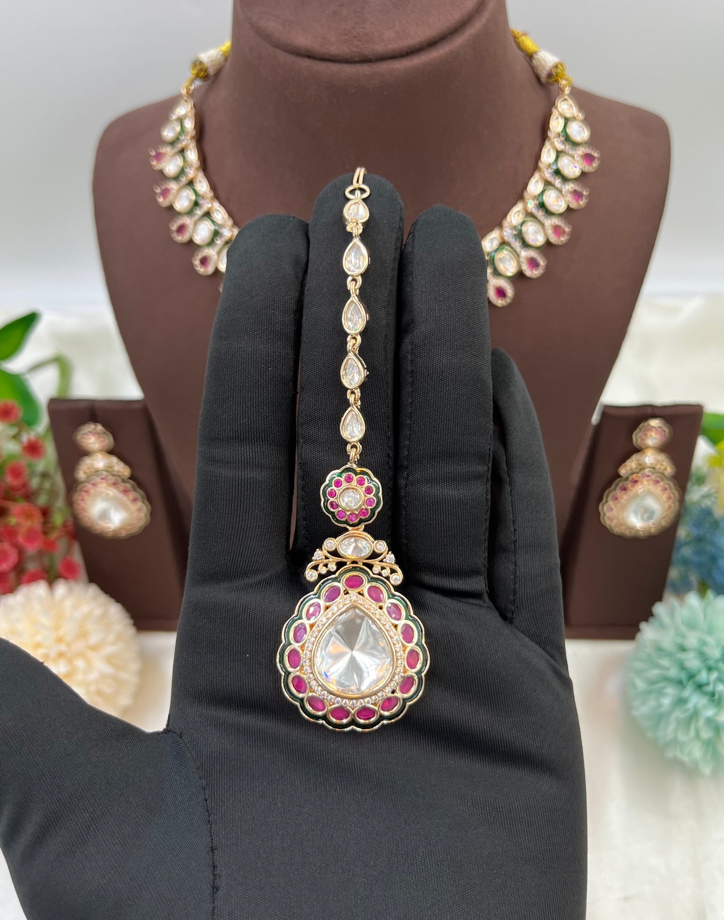 Amaya Premium Moissanite Kundan Necklace