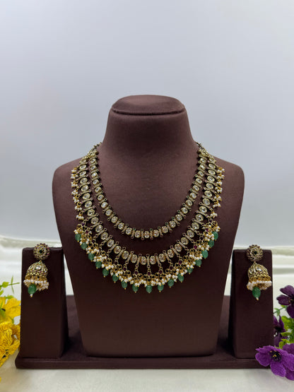 Shubhangi Victorian Premium Double Layer Necklace