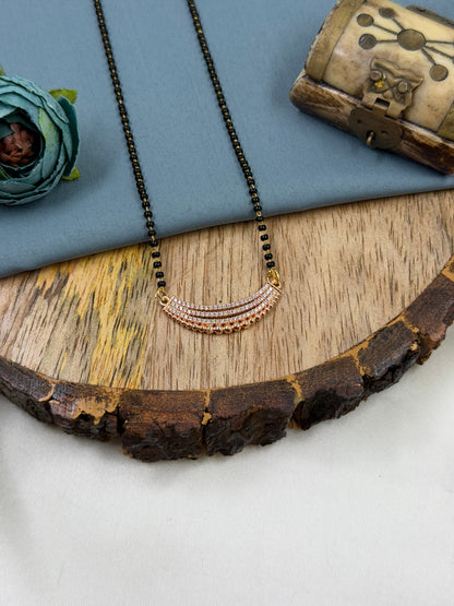 Multi Layer Curved Rose Gold Mangalsutra