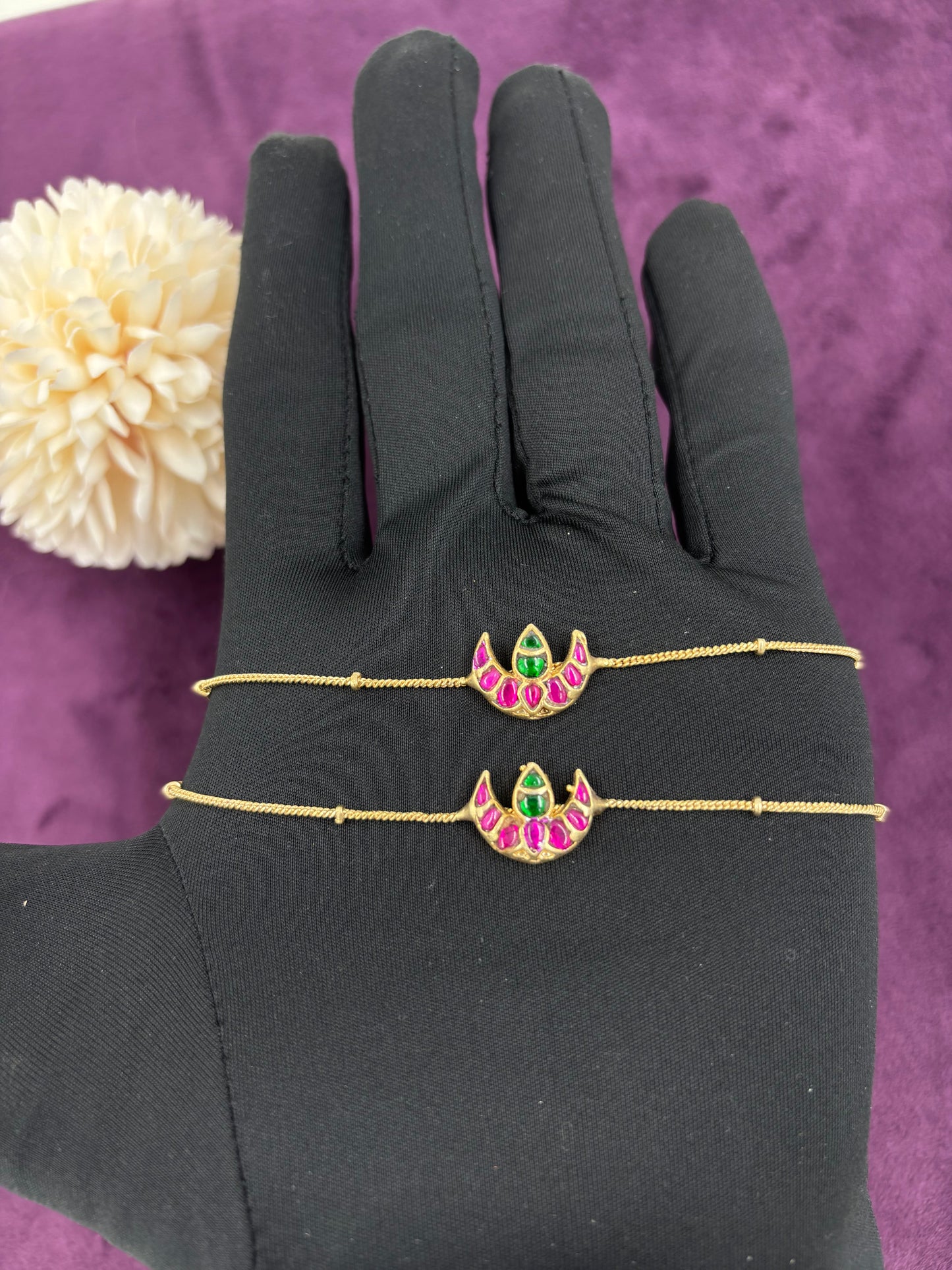 Meher Premium Pachi kundan Anklet