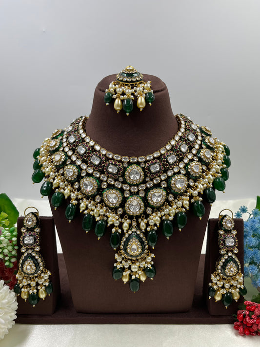 Esha Polki Kundan Necklace Set