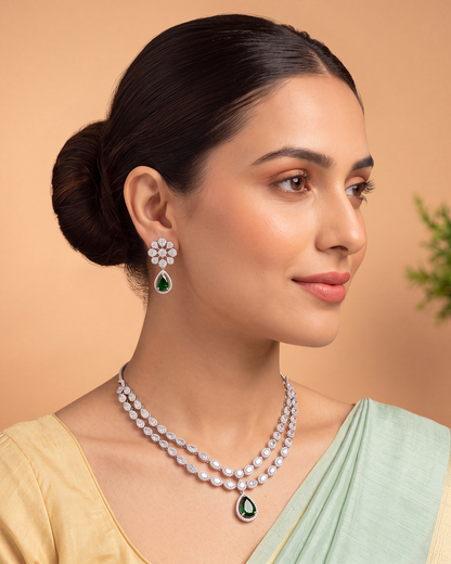 Aarohi American Diamond Delicate Necklace