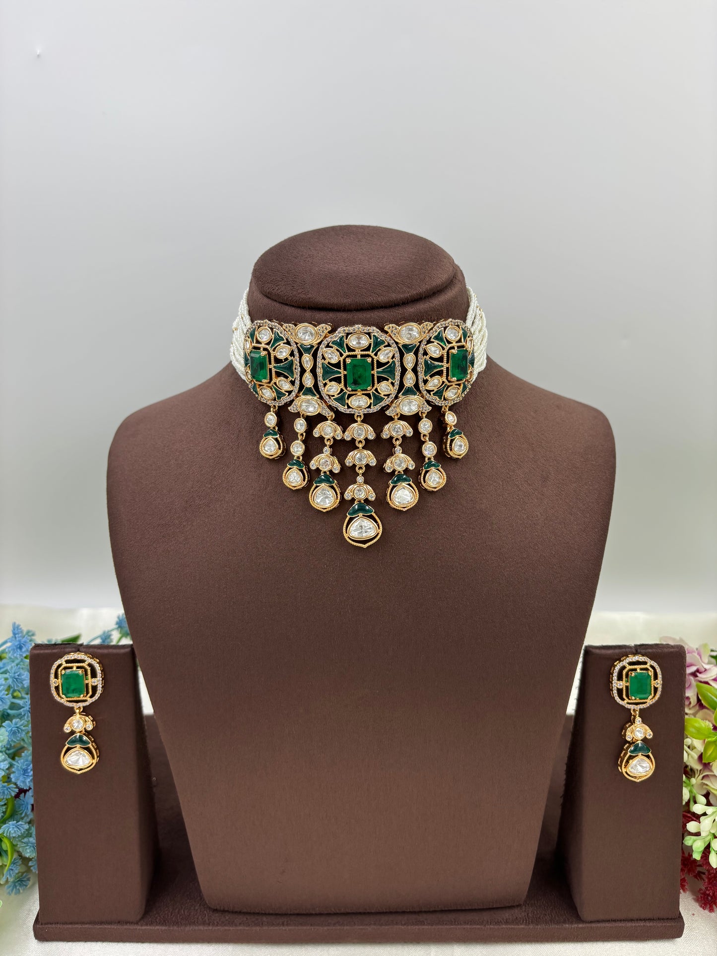 Droplet Moissanite Choker Necklace