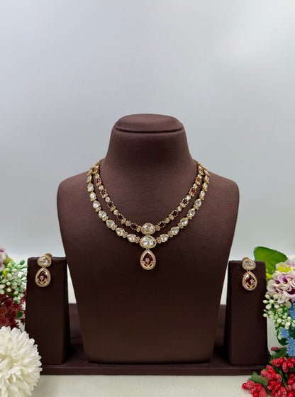 Zara Moissanite Double Layered Necklace