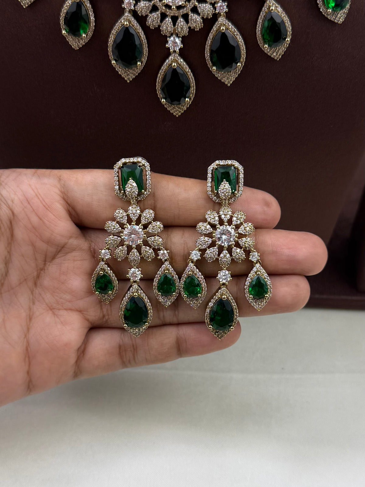 Alisha Victorian American Diamond Necklace Set