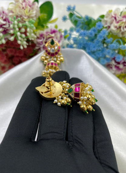 Bhoomi Jadau Pachi Kundan Jumka