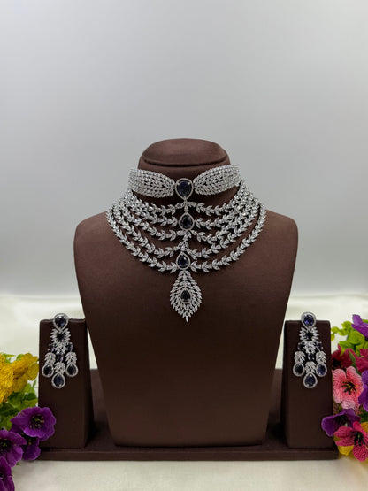 Aisha Premium American Diamond Choker Necklace