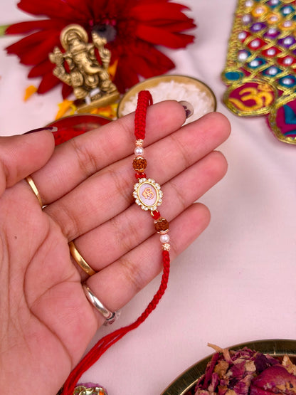 Gold Carat Om Rakhi