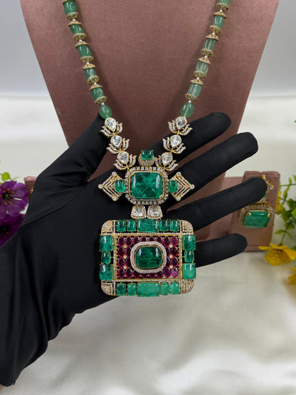 Mallika Royal Jaipuri Kundan Combo Set