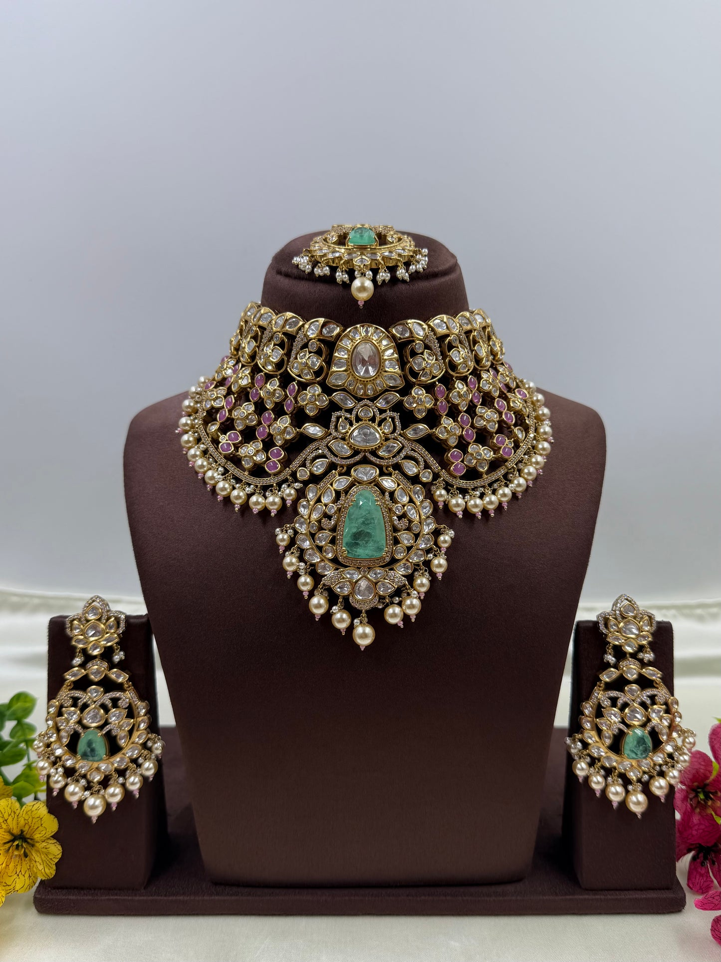 Ruhani Moissanite Choker Bridal Set