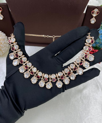 Laurita Moissanite Kundan Necklace