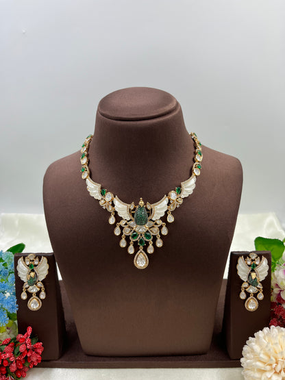 3D Peacock Moissanite Necklace