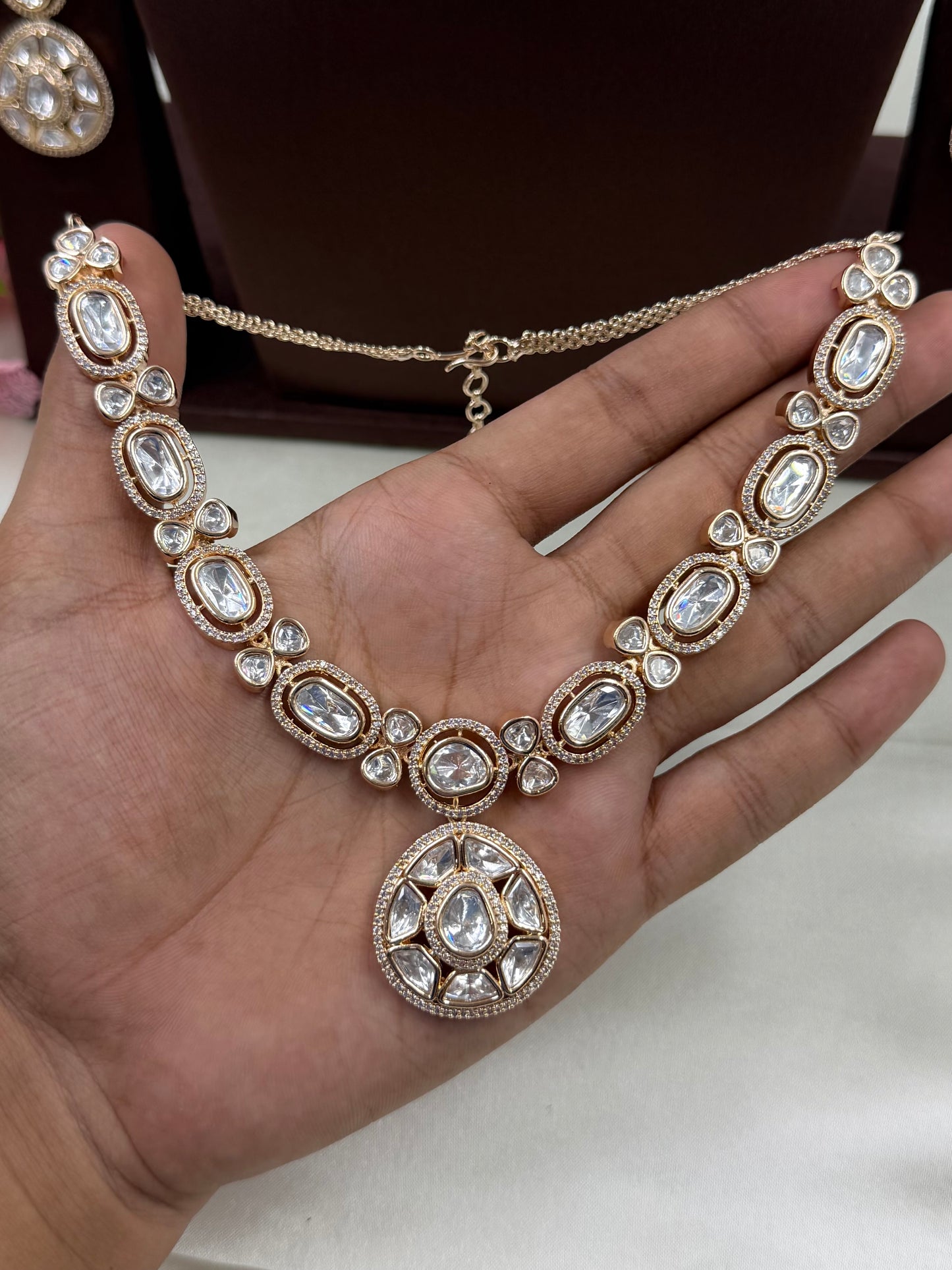 Divya Moissanite Necklace Set