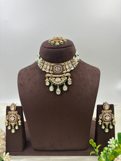 Zareen Jadau Moissanite Kundan Necklace