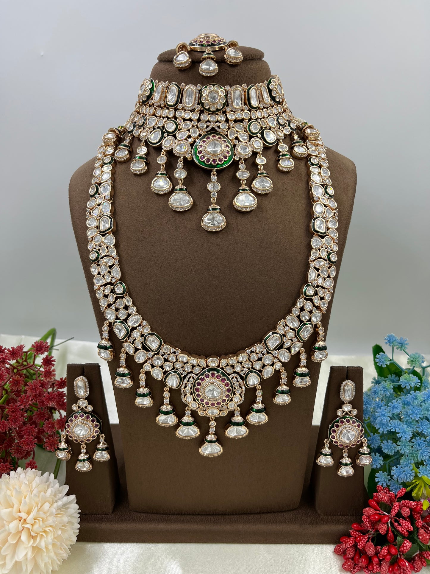 Rosina Combo Moissanite Kundan Necklace