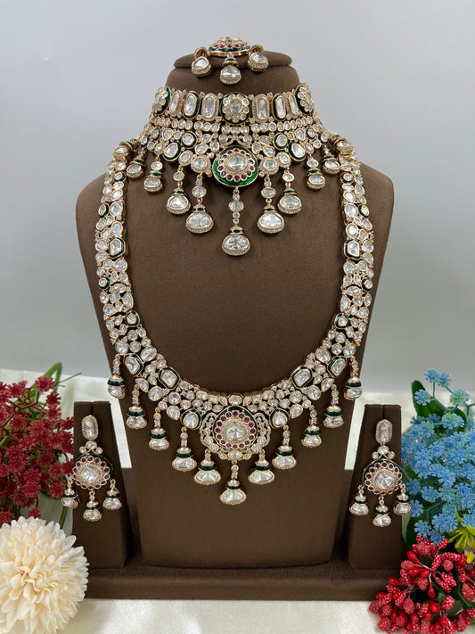 Rosina Combo Moissanite Kundan Necklace