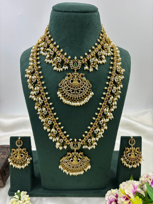VAIDEHI TRADITIONAL GOLD PLATED COMBO SET