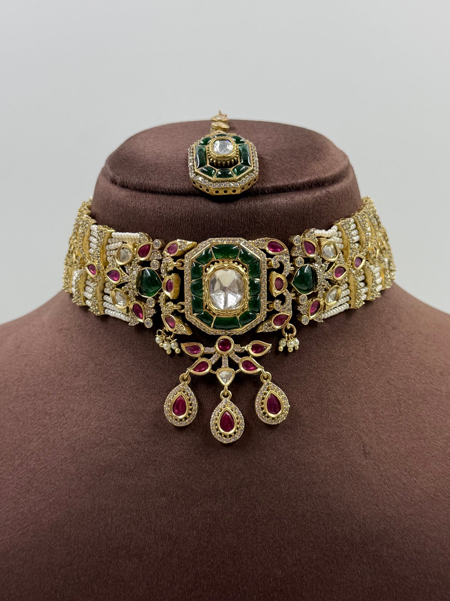 Sharvari Premium Moissanite Choker Set