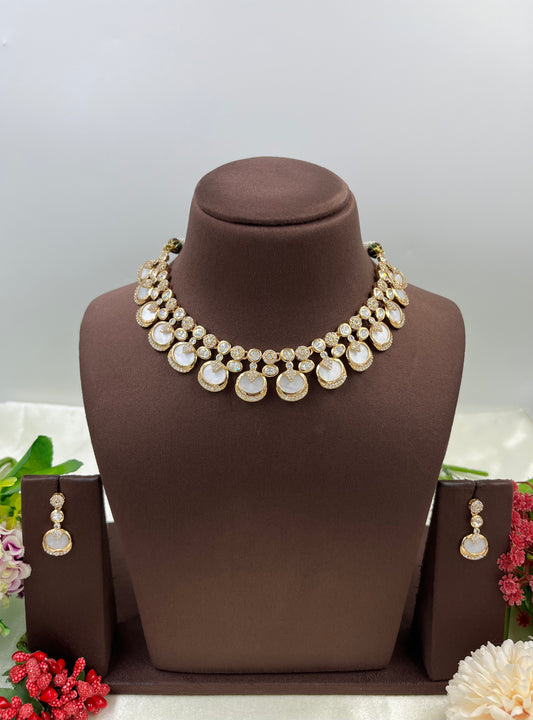 Sirsa Premium Moissanite Kundan Necklace