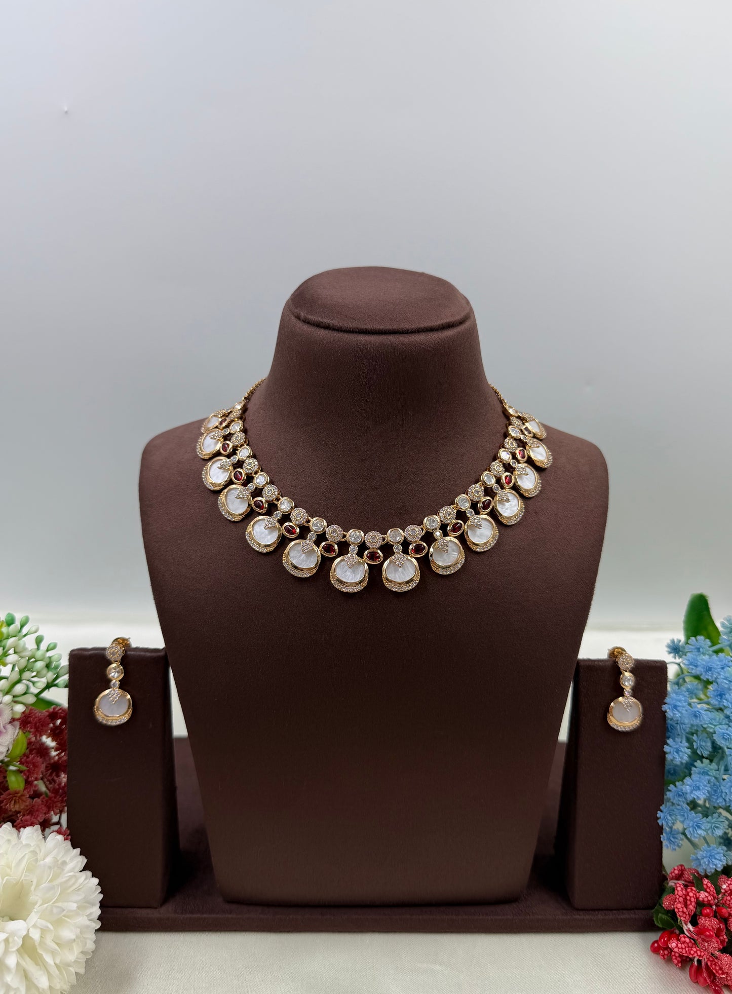 Sirsa Premium Moissanite Kundan Necklace
