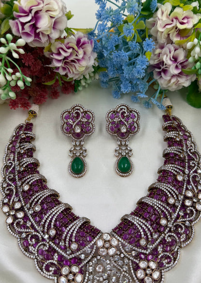Maitri Jaipuri Kundan Necklace Set