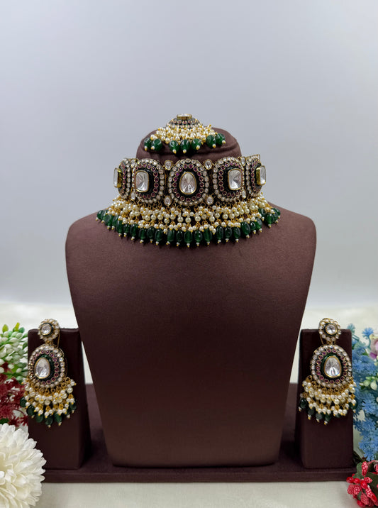Sadhana Polki Kundan Choker Necklace Set